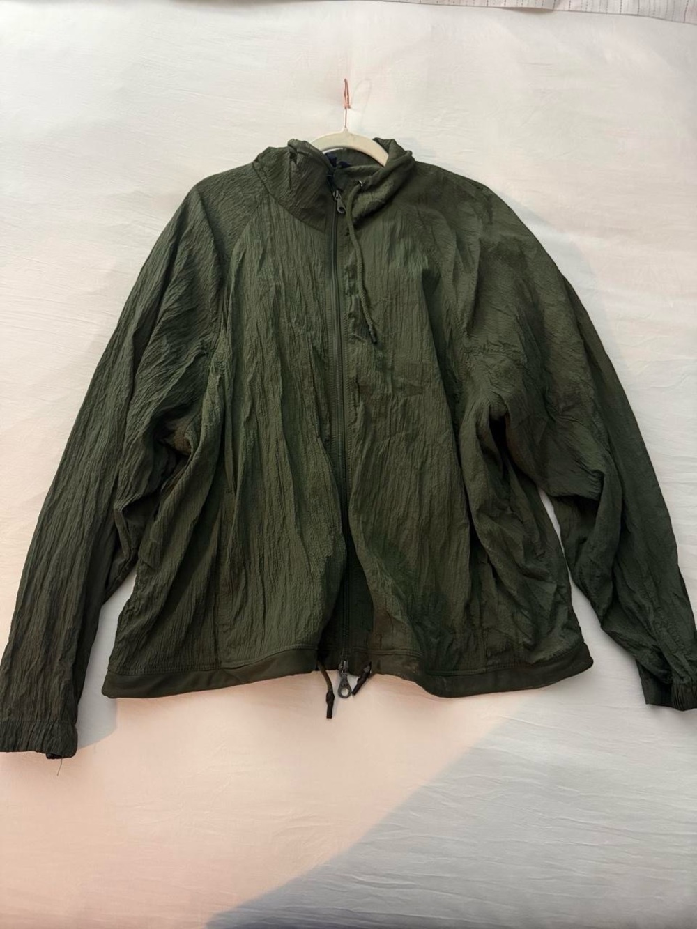 JoyLab Olive Green Hooded Windbreaker Jacket